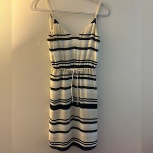 Babaton Black and White Striped Dress